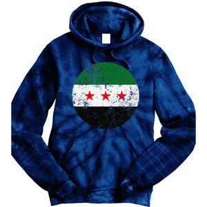 Retro New Syrian Flag Free Syria Freedom Tie Dye Hoodie