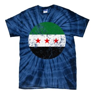 Retro New Syrian Flag Free Syria Freedom Tie-Dye T-Shirt