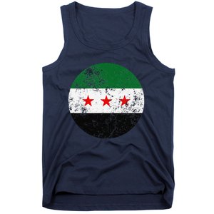 Retro New Syrian Flag Free Syria Freedom Tank Top