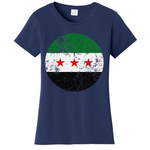 Retro New Syrian Flag Free Syria Freedom Women's T-Shirt