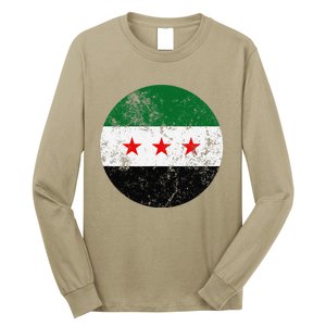 Retro New Syrian Flag Free Syria Freedom Long Sleeve Shirt