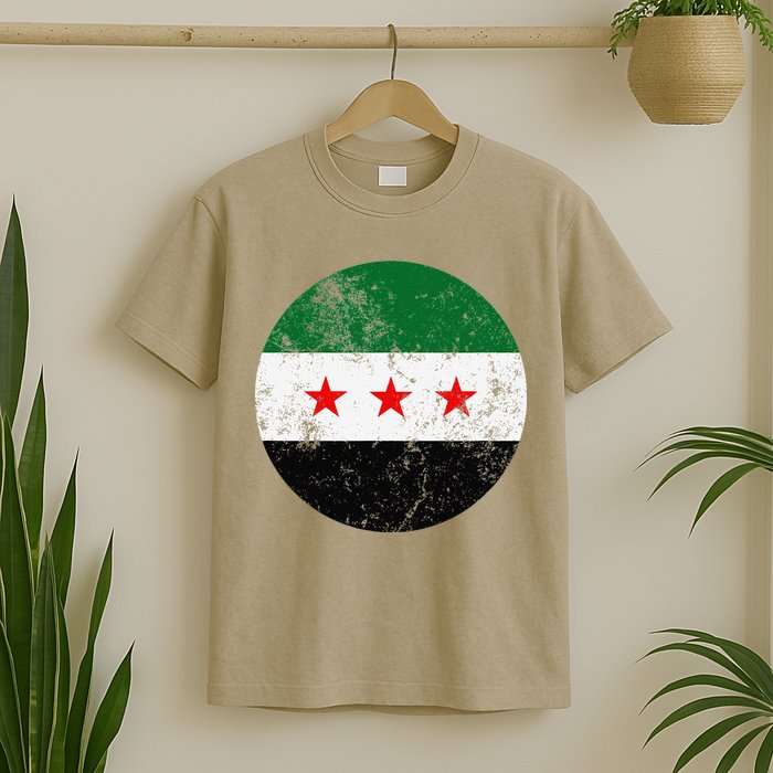Retro New Syrian Flag Free Syria Freedom T-Shirt