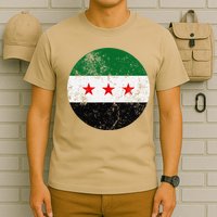 Retro New Syrian Flag Free Syria Freedom T-Shirt