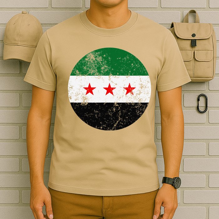 Retro New Syrian Flag Free Syria Freedom T-Shirt