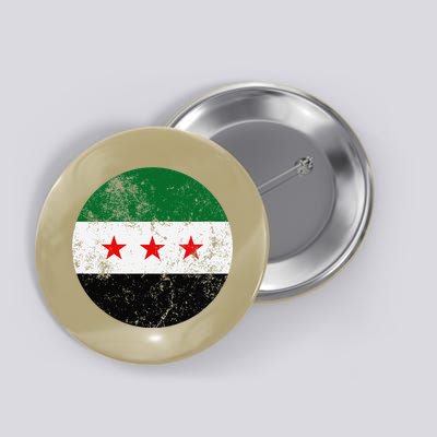 Retro New Syrian Flag Free Syria Freedom Button