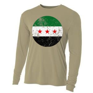 Retro New Syrian Flag Free Syria Freedom Cooling Performance Long Sleeve Crew