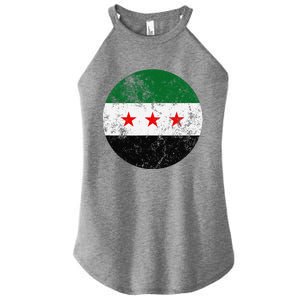 Retro New Syrian Flag Free Syria Freedom Women's Perfect Tri Rocker Tank