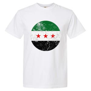 Retro New Syrian Flag Free Syria Freedom Garment-Dyed Heavyweight T-Shirt