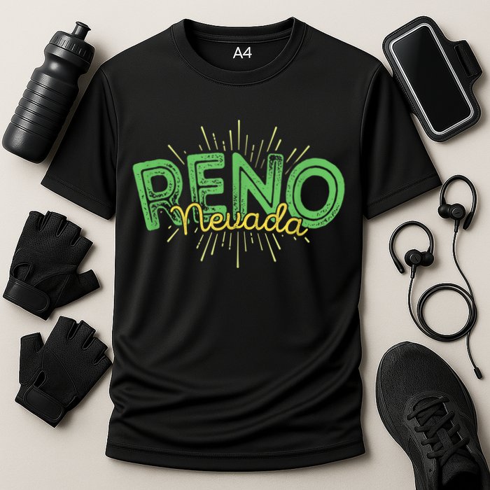 Reno Nevada Souvenir Cooling Performance Crew T-Shirt