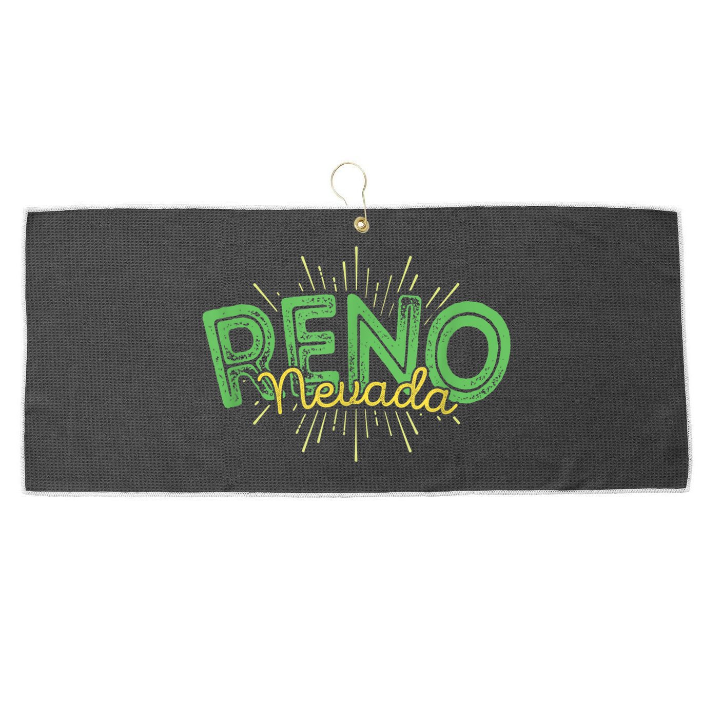 Reno Nevada Souvenir Large Microfiber Waffle Golf Towel