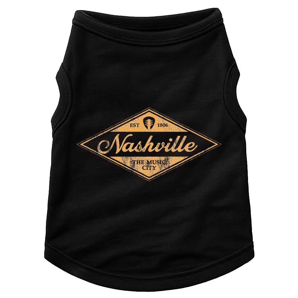 Retro Nashville Tennessee Music City Vintage Guitar Souvenir Doggie Tank