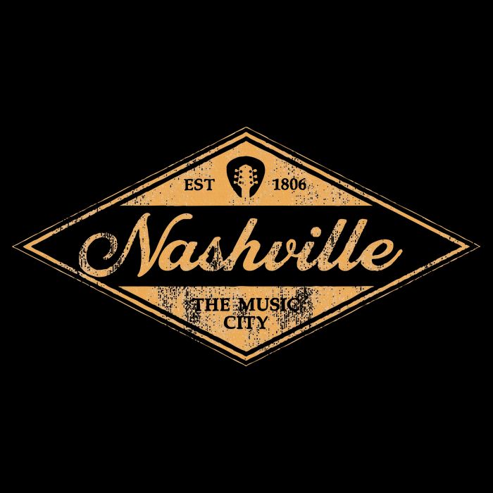 Retro Nashville Tennessee Music City Vintage Guitar Souvenir Doggie Tank