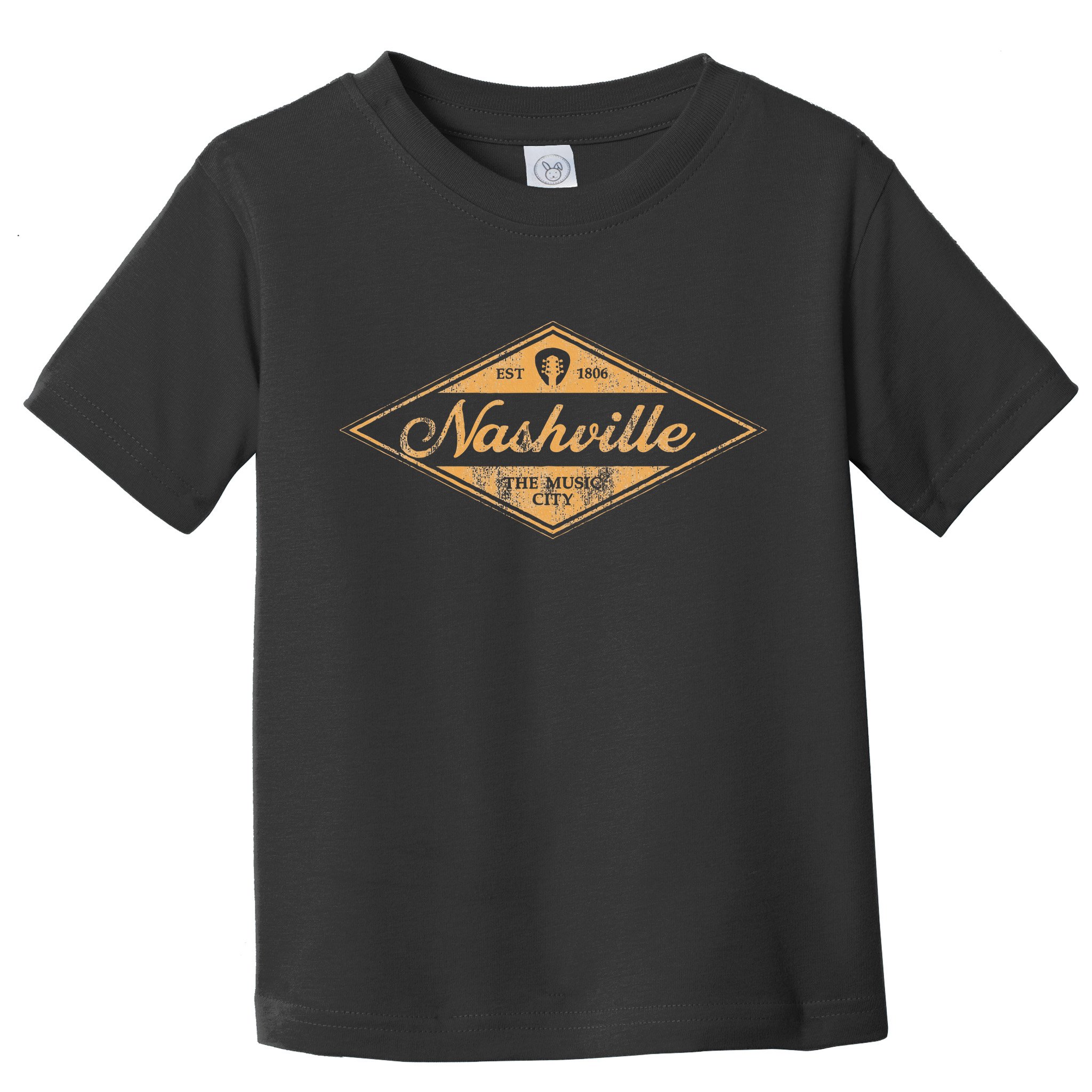 Retro Nashville Tennessee Music City Vintage Guitar Souvenir Toddler T-Shirt