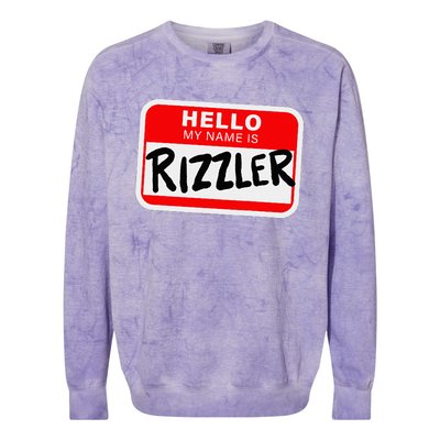 Rizzler Name Tag Rizz Colorblast Crewneck Sweatshirt