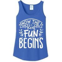 Retired Now The Real Fun Begins Funny Gift Ladies Essential Tank