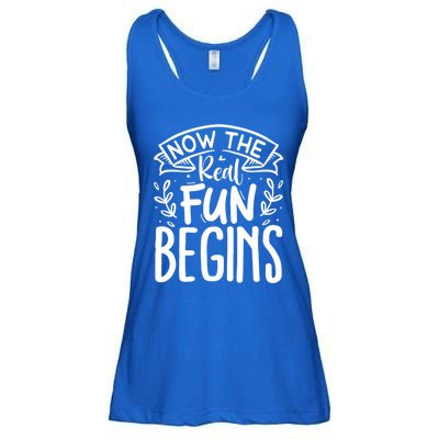 Retired Now The Real Fun Begins Funny Gift Ladies Essential Flowy Tank