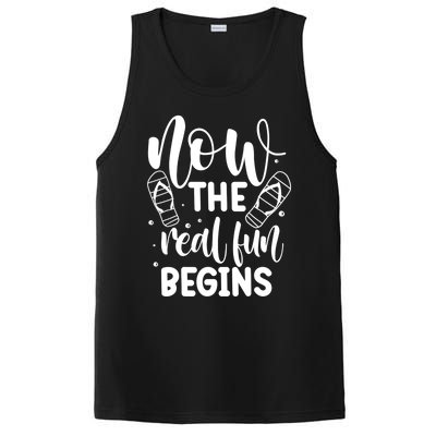 Retired Now The Real Fun Begins Cute Gift PosiCharge Competitor Tank