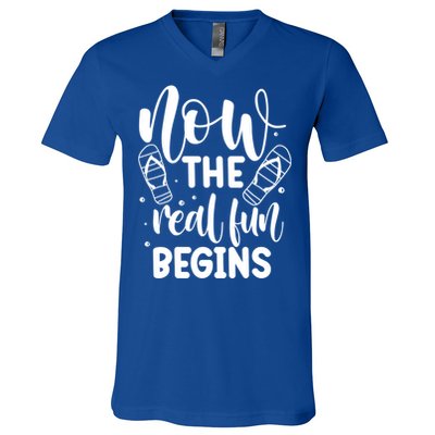 Retired Now The Real Fun Begins Cute Gift V-Neck T-Shirt