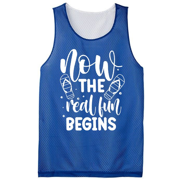 Retired Now The Real Fun Begins Cute Gift Mesh Reversible Basketball Jersey Tank