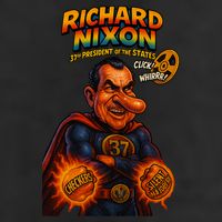 Richard Nixon The Presidential Chronicles 7 Panel Mesh Trucker Snapback Hat