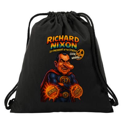 Richard Nixon The Presidential Chronicles Drawstring Bag