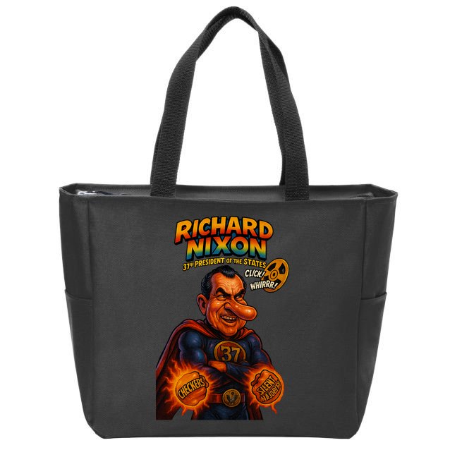 Richard Nixon The Presidential Chronicles Zip Tote Bag