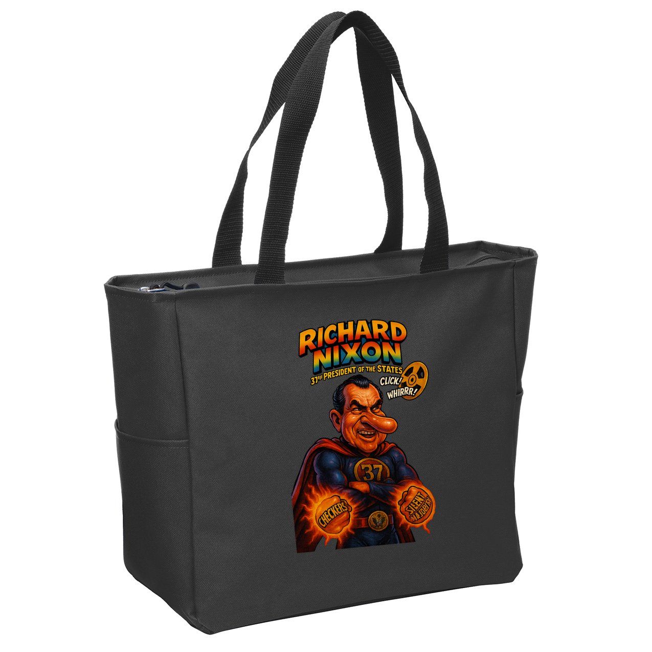 Richard Nixon The Presidential Chronicles Zip Tote Bag