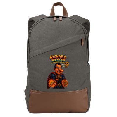 Richard Nixon The Presidential Chronicles Cotton Canvas Backpack