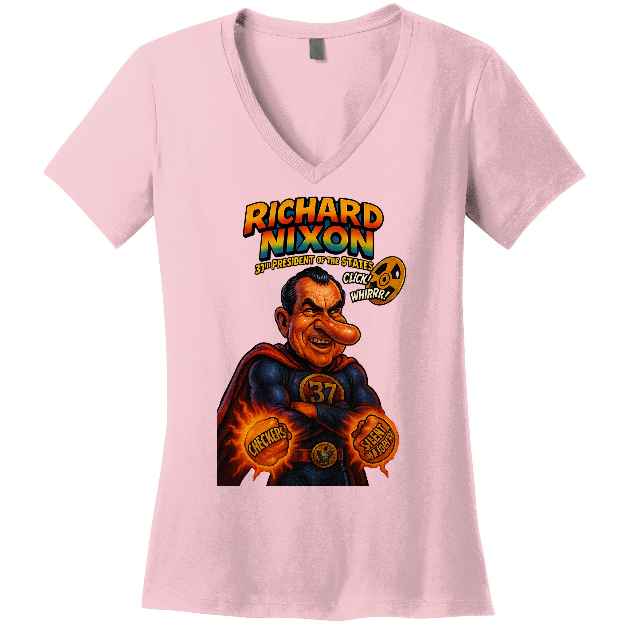 Richard Nixon The Presidential Chronicles Women's V-Neck T-Shirt