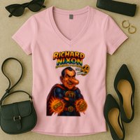 Richard Nixon The Presidential Chronicles Women's V-Neck T-Shirt