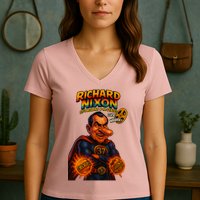 Richard Nixon The Presidential Chronicles Women's V-Neck T-Shirt