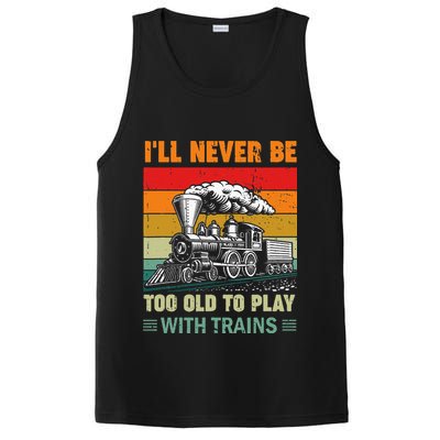 Retro Never Too Old To Play With Trains Train Locomotive PosiCharge Competitor Tank