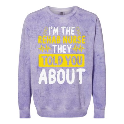 Rehab Nurse They Told You About Rehabilitation Nursing Colorblast Crewneck Sweatshirt