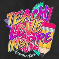 Retro Neon Teach Love Inspire #Teacher Life Adult Drive Performance Visor