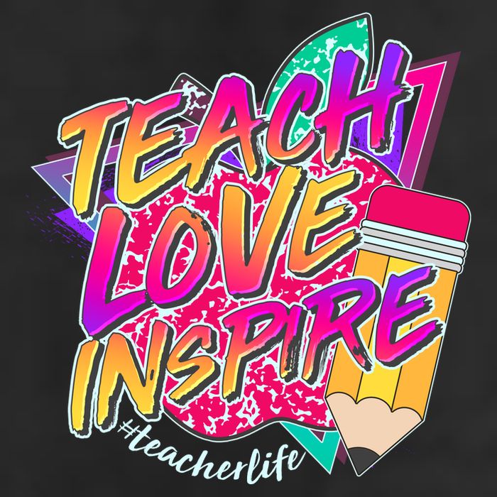 Retro Neon Teach Love Inspire #Teacher Life Adult Drive Performance Visor