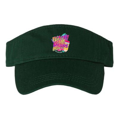 Retro Neon Teach Love Inspire #Teacher Life Valucap Bio-Washed Visor