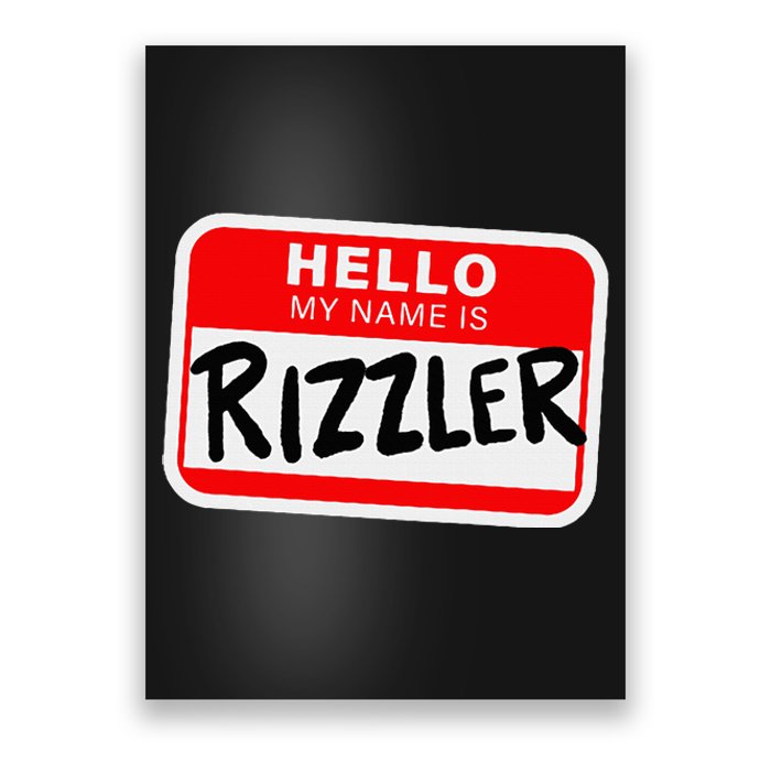 Rizzler Name Tag Rizz Design For Teens And Young Poster