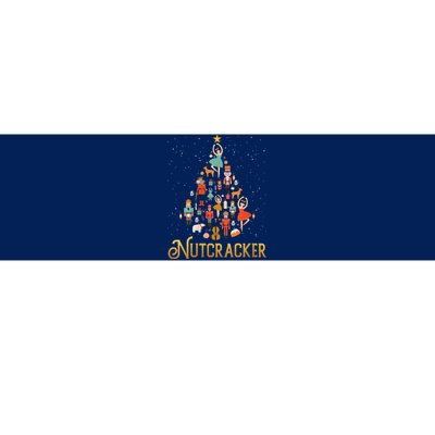 Retro Nutcracker Tree Ballet Dance Family Christmas Pajama Bumper Sticker