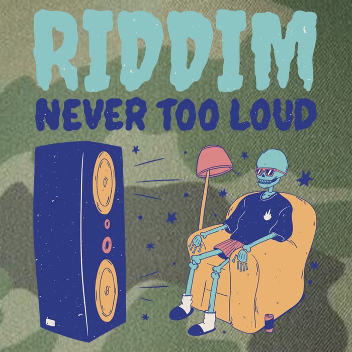 Riddim Never Too Loud Funny Dubstep Skeleton Gift Legacy Tie Dye Trucker Hat