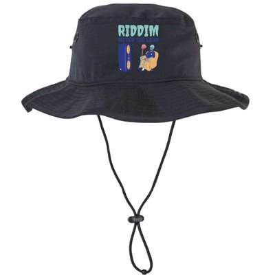 Riddim Never Too Loud Funny Dubstep Skeleton Gift Bucket Hat
