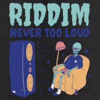 Riddim Never Too Loud Funny Dubstep Skeleton Gift Golf Towel