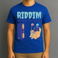 Riddim Never Too Loud Funny Dubstep Skeleton Gift T-Shirt