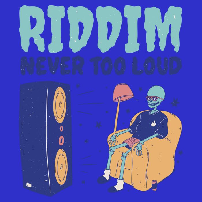 Riddim Never Too Loud Funny Dubstep Skeleton Gift Tall T-Shirt
