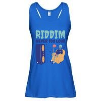 Riddim Never Too Loud Funny Dubstep Skeleton Gift Ladies Essential Flowy Tank