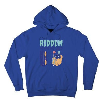 Riddim Never Too Loud Funny Dubstep Skeleton Gift Tall Hoodie