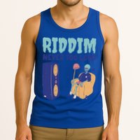 Riddim Never Too Loud Funny Dubstep Skeleton Gift Tank Top