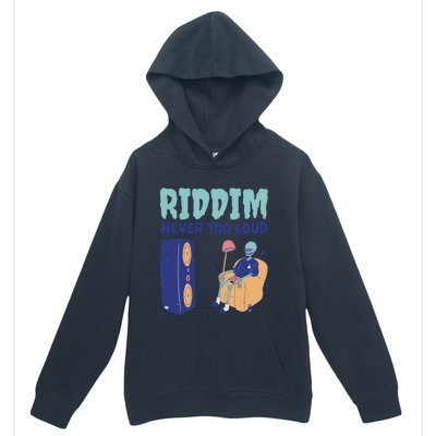 Riddim Never Too Loud Funny Dubstep Skeleton Gift Urban Pullover Hoodie