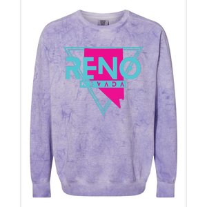 Reno Nevada T Triangle Nv Souvenirs Colorblast Crewneck Sweatshirt