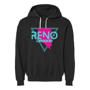 Reno Nevada T Triangle Nv Souvenirs Garment-Dyed Fleece Hoodie