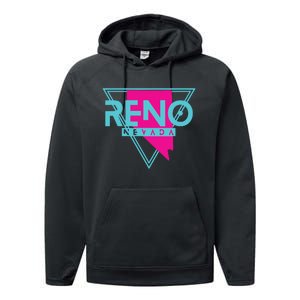 Reno Nevada T Triangle Nv Souvenirs Performance Fleece Hoodie